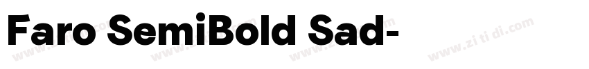 Faro SemiBold Sad字体转换